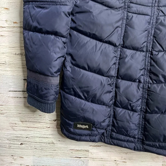 Navy Khujo Winter Parka Jacket size small blue puffer faux fur - Picture 7 of 9
